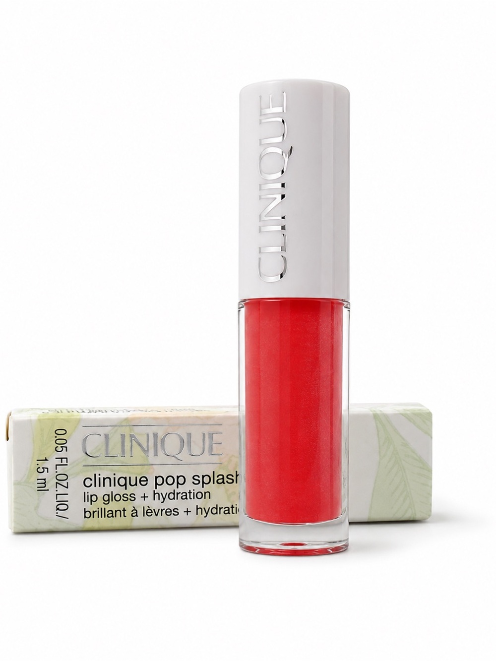 NIB Clinique Pop Splash Lip Gloss + Hydration 12 Rosewater Pop